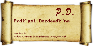 Prágai Dezdemóna névjegykártya